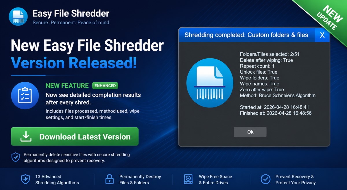 Easy File Shredder just got better